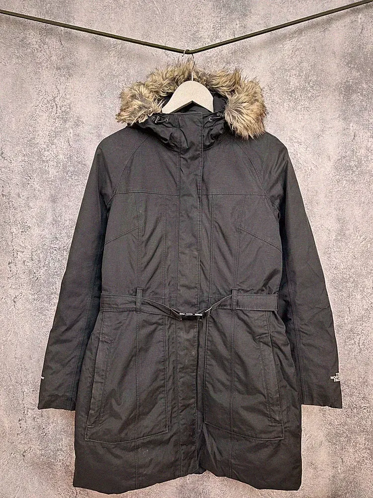 The North Face DryVent Gänsedaunen Parka Kunstfell Kapuze Gürtel...