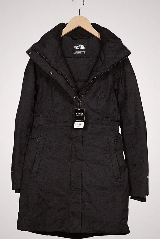 The North Face Mantel Damen Jacke Parka Gr. XS Daunen Baumwolle Schwarz #vcanp41
