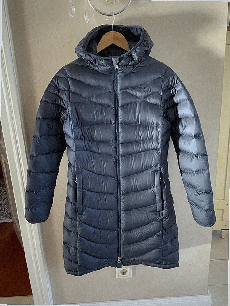 The North Face Parka Jacke Damen M Blau Daunen Polyester