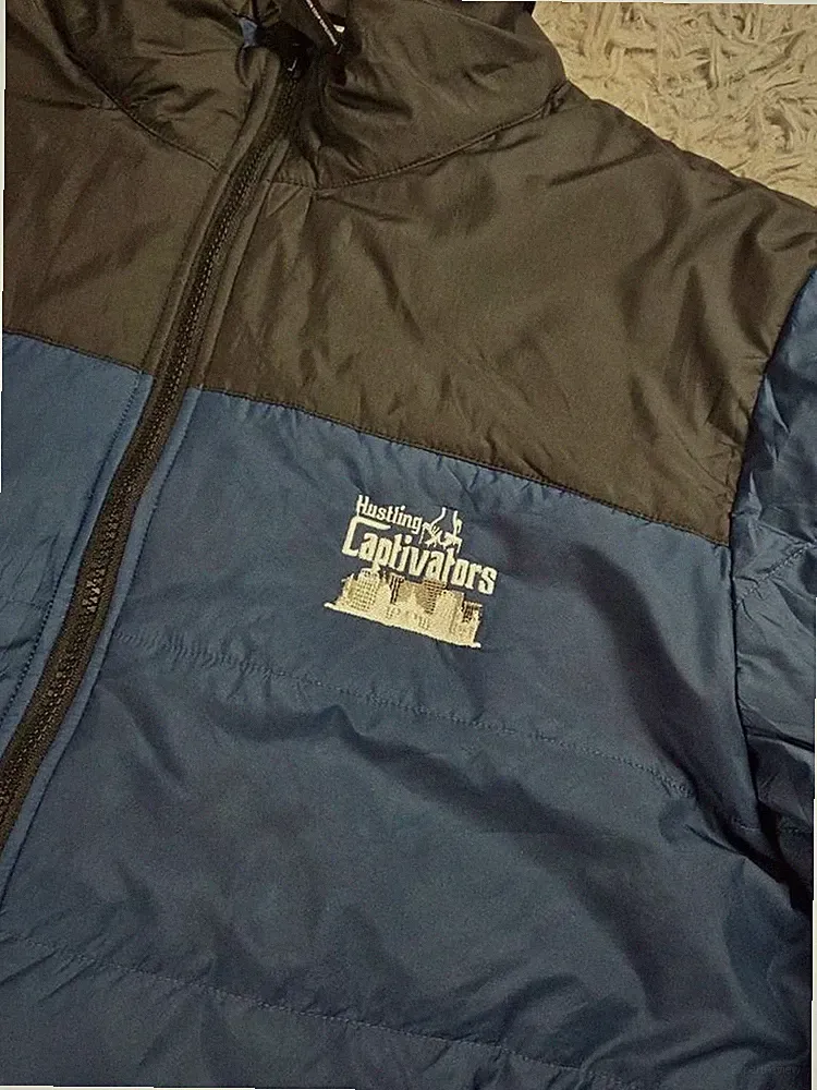 The North Face Vintage Daunenjacke Navy Blau Schwarz Xl