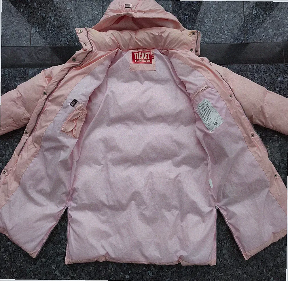 TICKET TO HEAVEN Winter Daunenmantel Jacke mit Kapuze Mädchen Gr: 140, Rosa