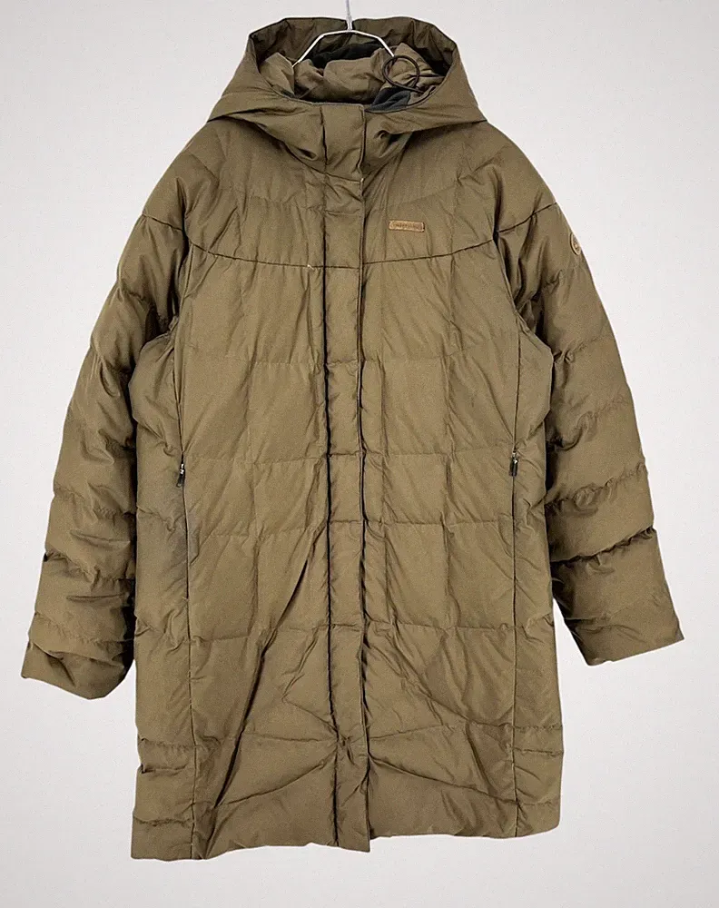 TIMBERLAND Damen Gestepptes Kapuzen-Puffer-Daunenparka-Jacke Größe M