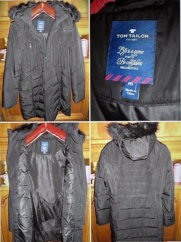 Tom Tailor- Daunen Winter Mantel- Schwarz M