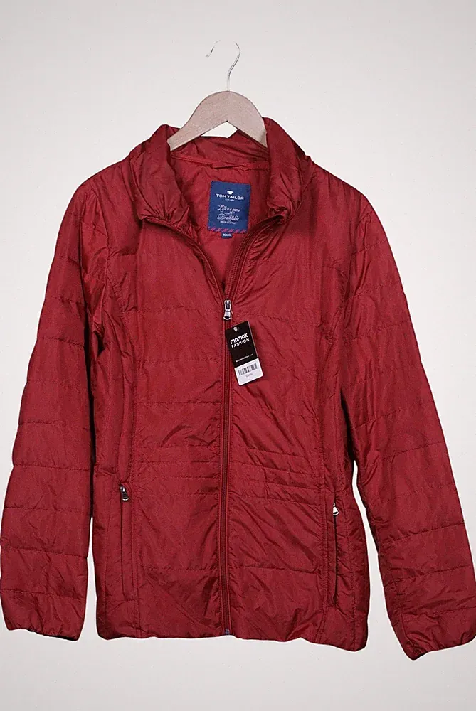 Tom Tailor Jacke Damen Anorak Jacket Kurzmantel Gr. 3XL Daunen Rot #l2txsho