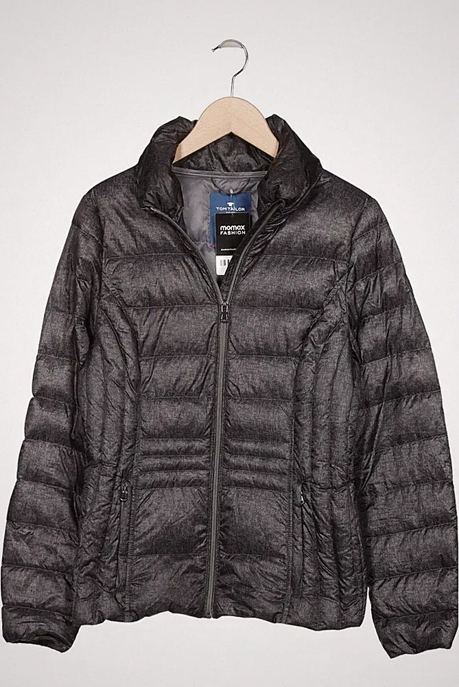 Tom Tailor Jacke Damen Anorak Jacket Kurzmantel Gr. M Daunen Grau #3dwfvmf