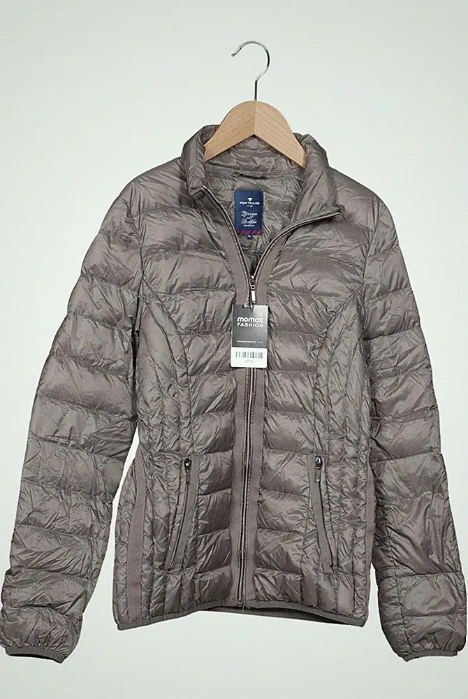 Tom Tailor Jacke Damen Anorak Jacket Kurzmantel Gr. S Daunen Grau #gctiiyj