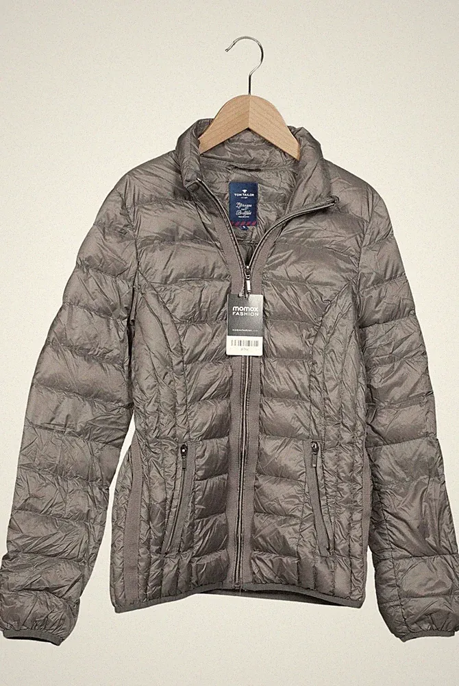 Tom Tailor Jacke Damen Anorak Jacket Kurzmantel Gr. S Daunen Grau #gctiiyj