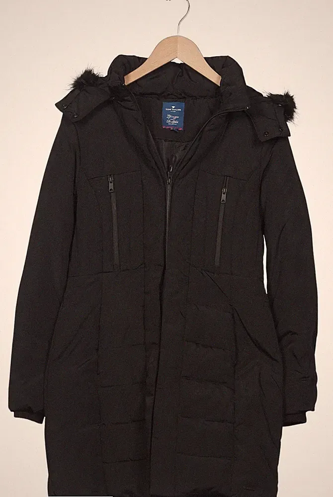 Tom Tailor Mantel Damen Jacke Parka Gr. M Daunen Schwarz #3mbalgr