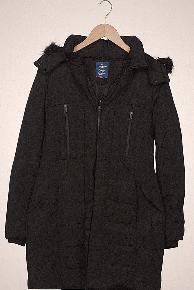 Tom Tailor Mantel Damen Jacke Parka Gr. M Daunen Schwarz #3mbalgr