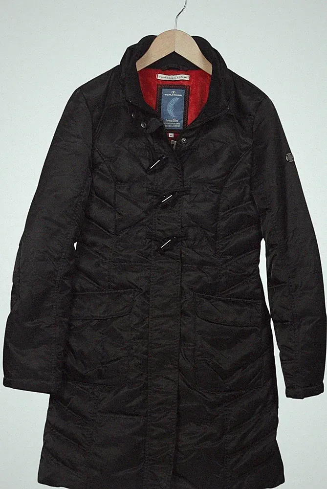 Tom Tailor Mantel Damen Jacke Parka Gr. M Daunen Schwarz #5o9pznr