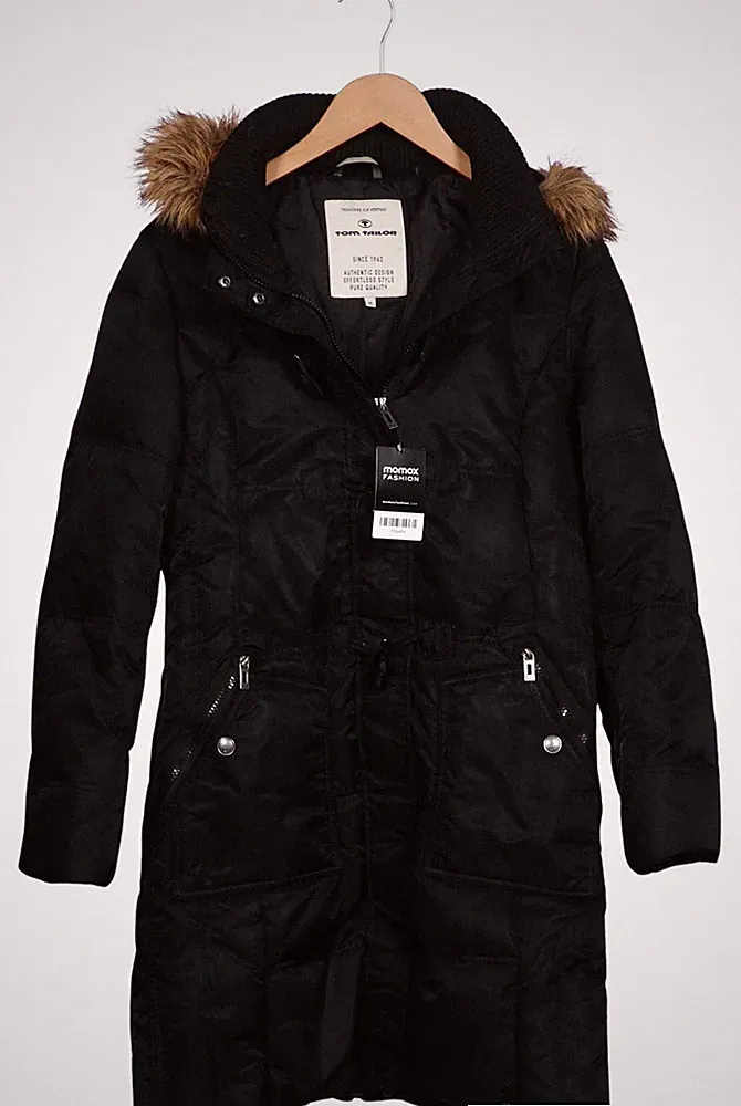 Tom Tailor Mantel Damen Jacke Parka Gr. M Daunen Schwarz #q72ns4e
