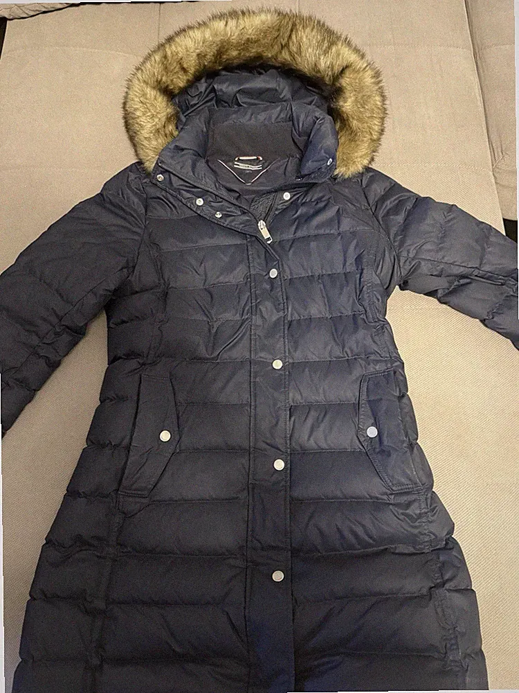 Tommy Hilfiger Damen Daunenjacke Mantel Gr. M Daunenjacke Dunkelblau