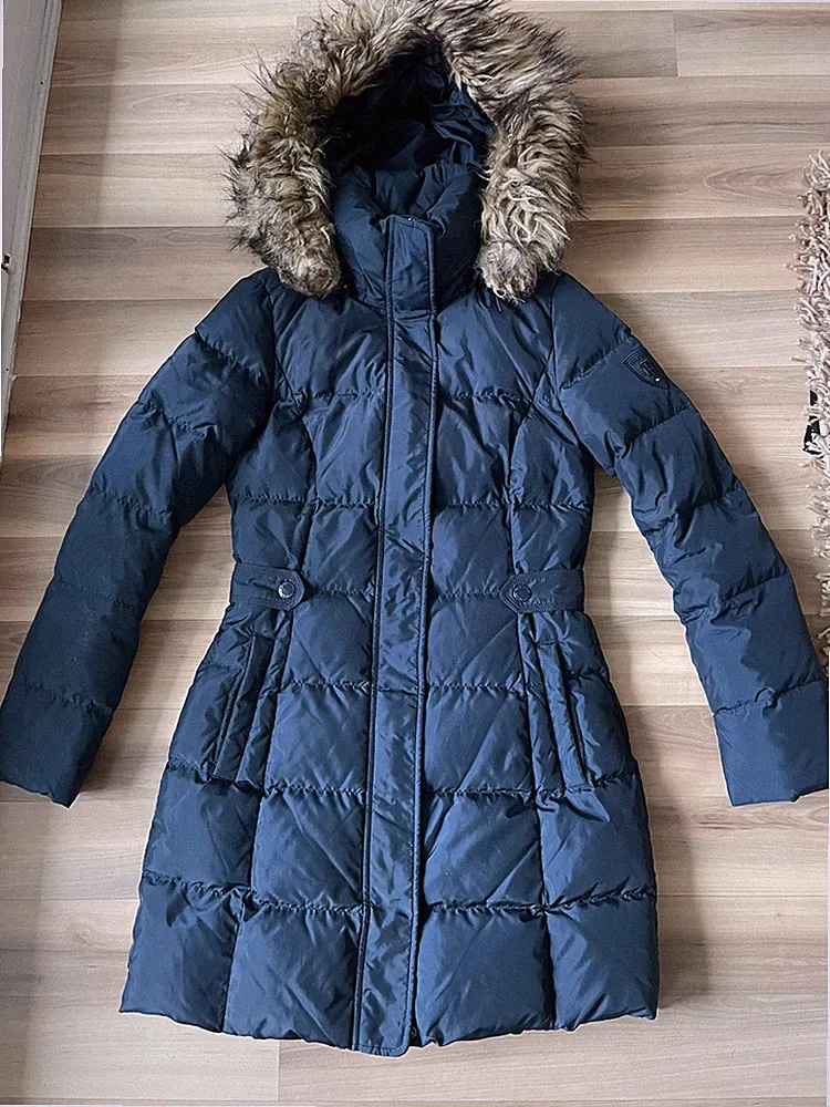 Tommy Hilfiger Damen Daunenmantel Blau XS(34) Wie Neu