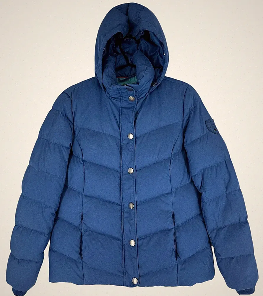 Tommy Hilfiger Damen Kapuzen-Daunenbomberjacke Mantel Größe S