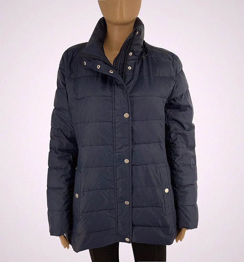TOMMY HILFIGER Damen Navyblauer Daunen Steppjacke Mantel Größe M