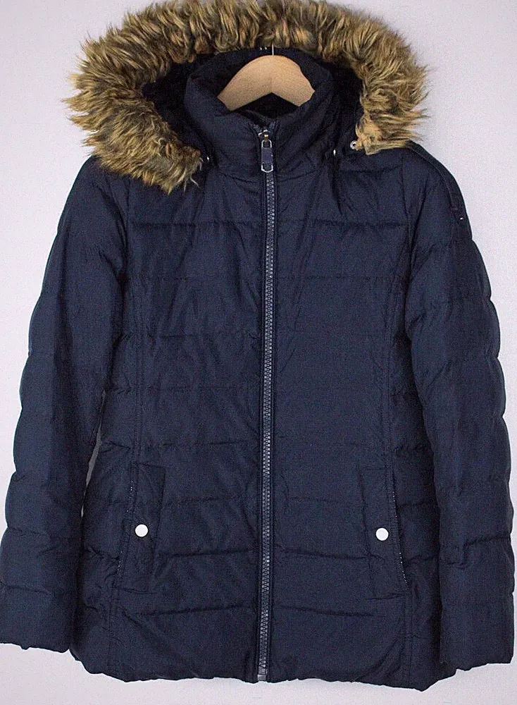 Tommy Hilfiger Damen Puffer Daunenjacke Übermantel Größe XS