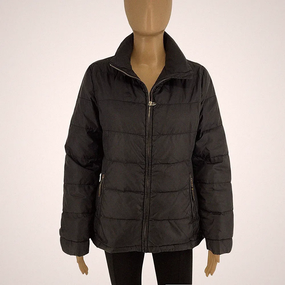 Tommy Hilfiger Damen Schwarze Daunen Steppjacke Mantel Größe M