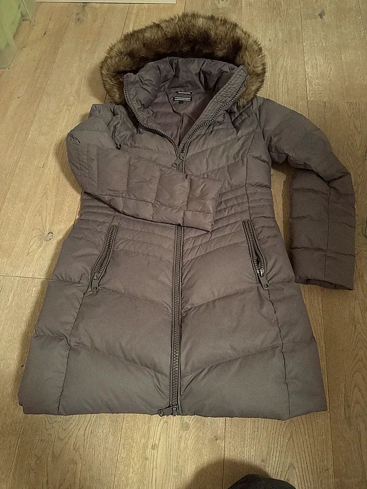 Tommy Hilfiger Damenmantel Stepp Gr. S Grau Wintermantel