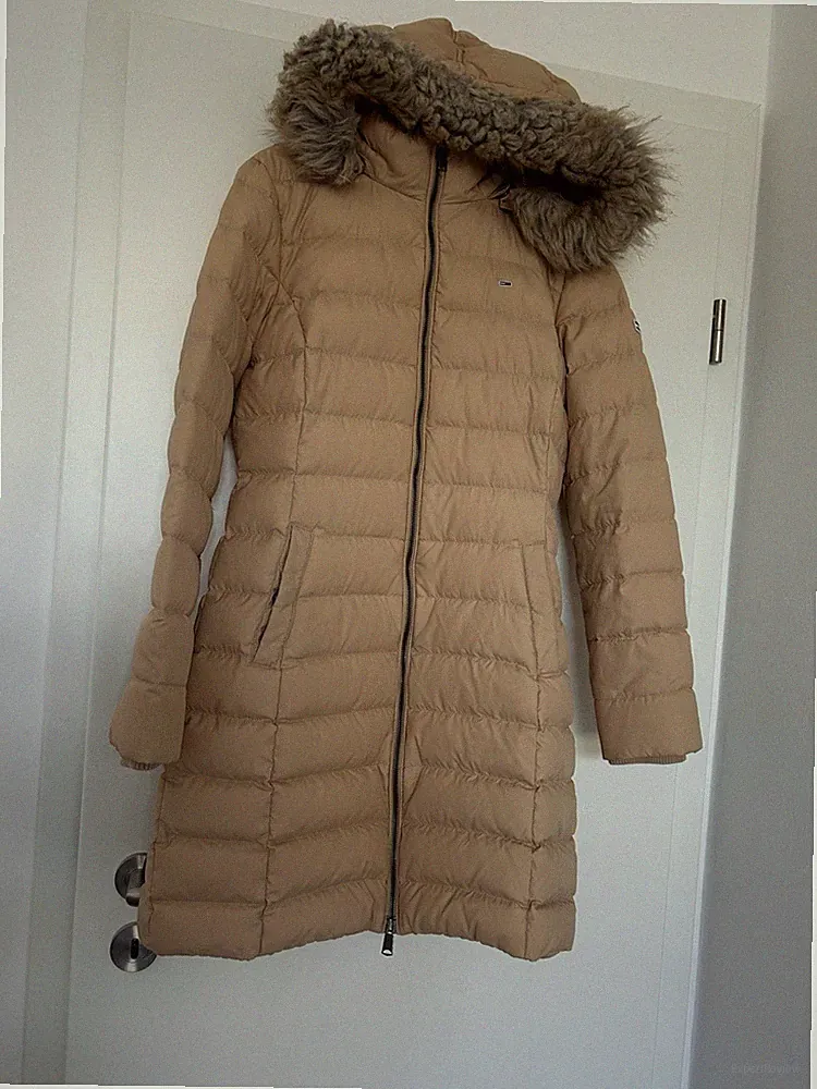 Tommy Hilfiger Daunenmantel Damen, Größe M, Beige