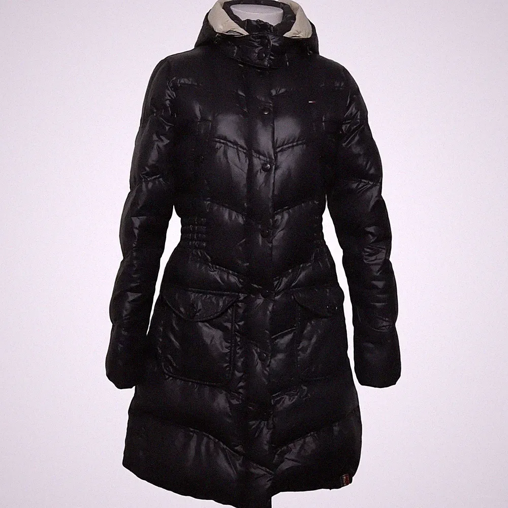 Tommy Hilfiger, Daunenmantel, Damen, Größe: M, Schwarz, Daune/Feder/Nylon #15Q