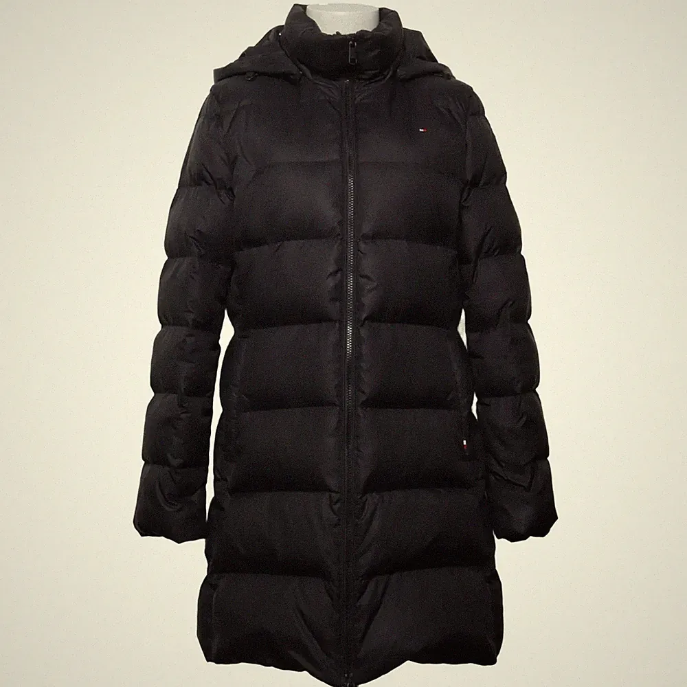 Tommy Hilfiger, Daunenmantel, Damen, Größe: M, Schwarz, Polyamid, Einfarbig #QqK