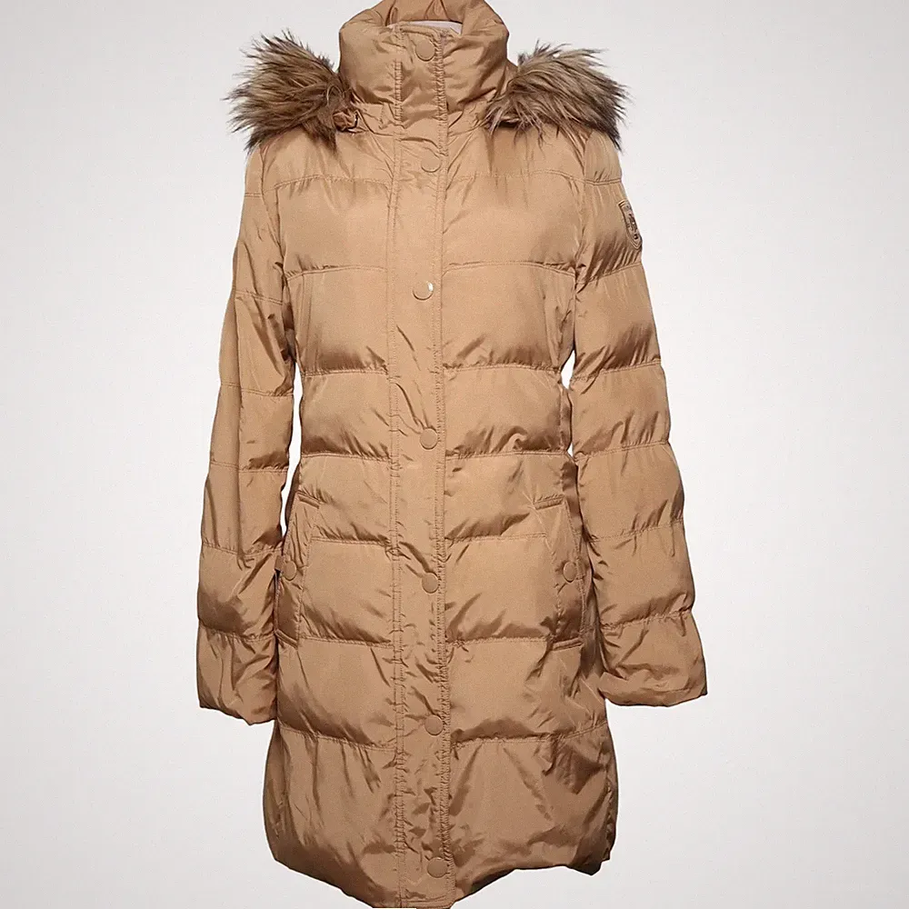 Tommy Hilfiger, Daunenmantel, Damen, Größe: S, Beige, Daune/Feder #b58