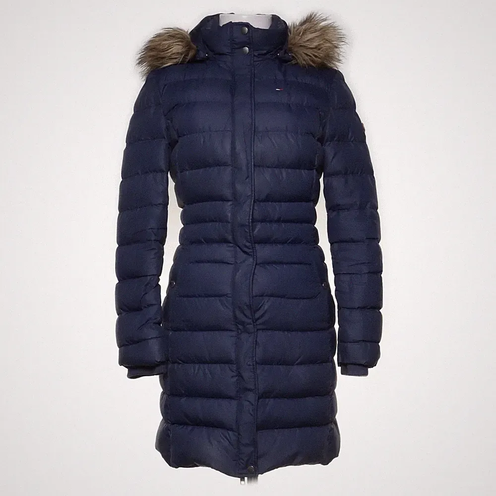 Tommy Hilfiger, Daunenmantel, Damen, Größe: S, Blau, Daune/Feder/Leder #6My