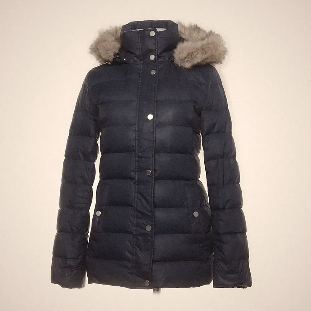 Tommy Hilfiger, Daunenmantel, Damen, Größe: XS, Blau, Daune, Einfarbig #isv