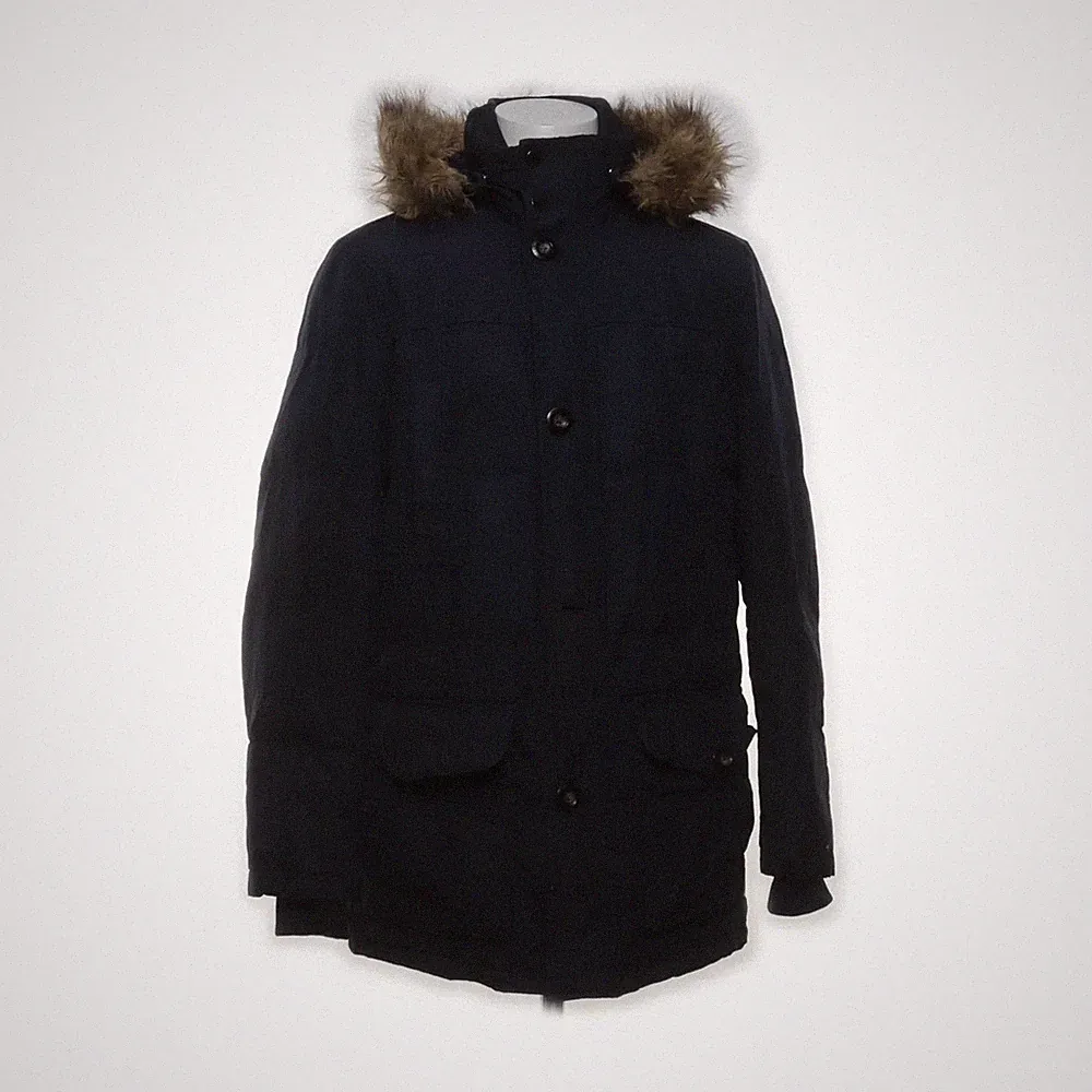 Tommy Hilfiger, Daunenmantel, Herren, Größe: M, Blau, Baumwolle/Polyester #eJc