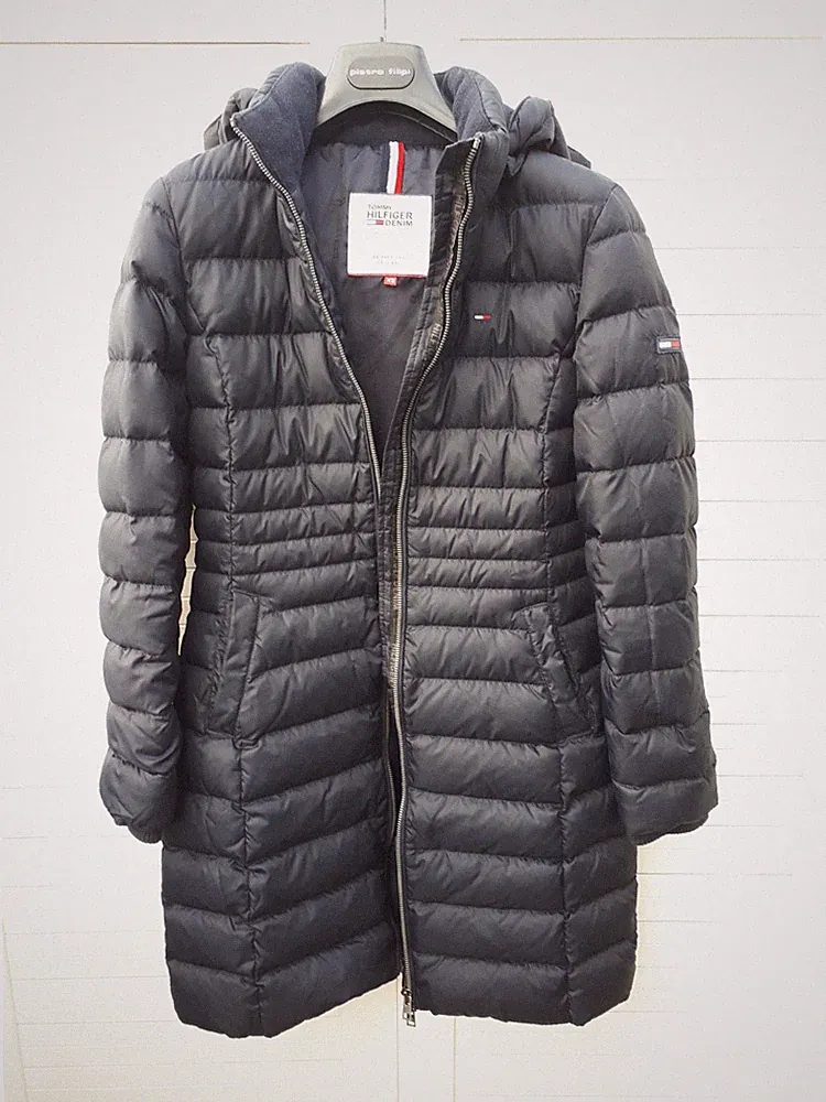 Tommy Hilfiger Daunenmantel m. Kapuze Gr. XS Schwarz