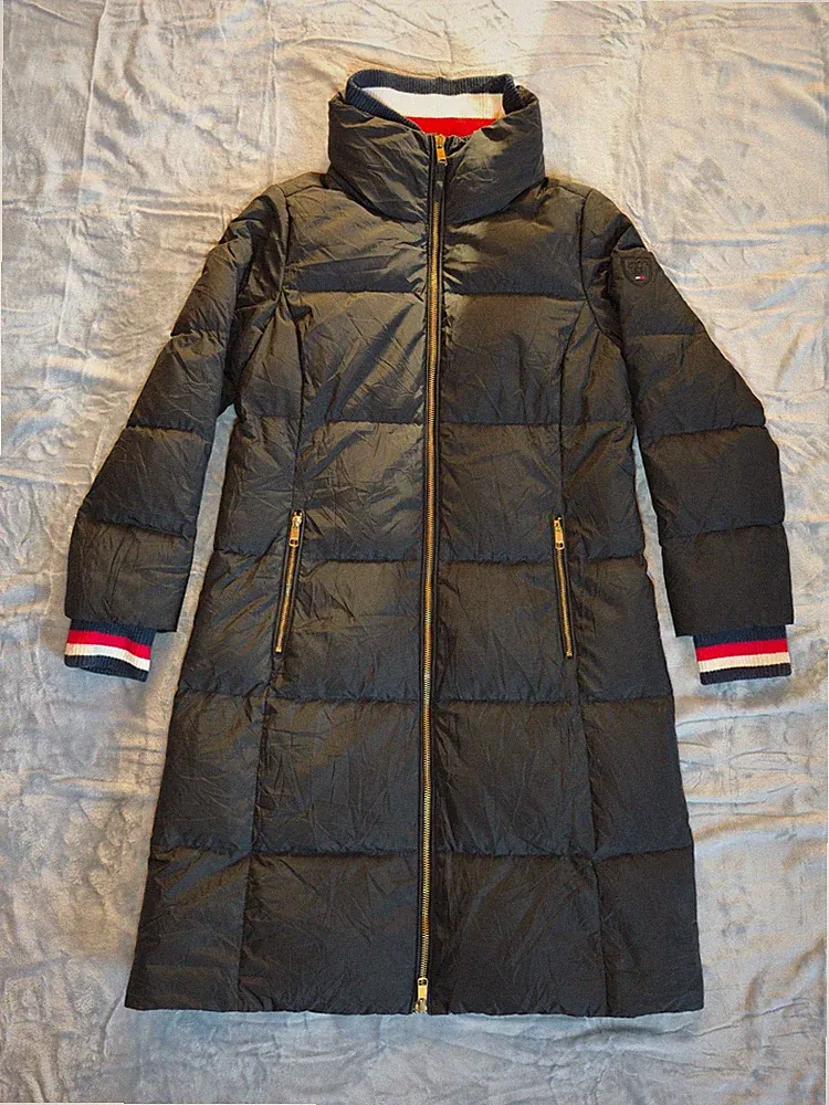 Tommy Hilfiger Daunenmantel M Schwarz Steppmantel Winter Mantel Damen Top 10/10