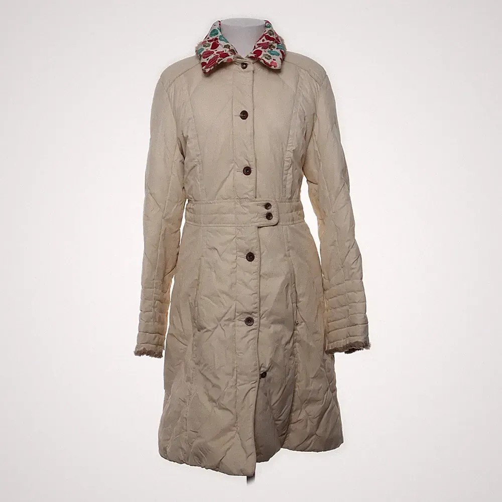 Tommy Hilfiger Denim, Daunenmantel, Damen, Größe: L, Beige/Mehrfarbig #56K