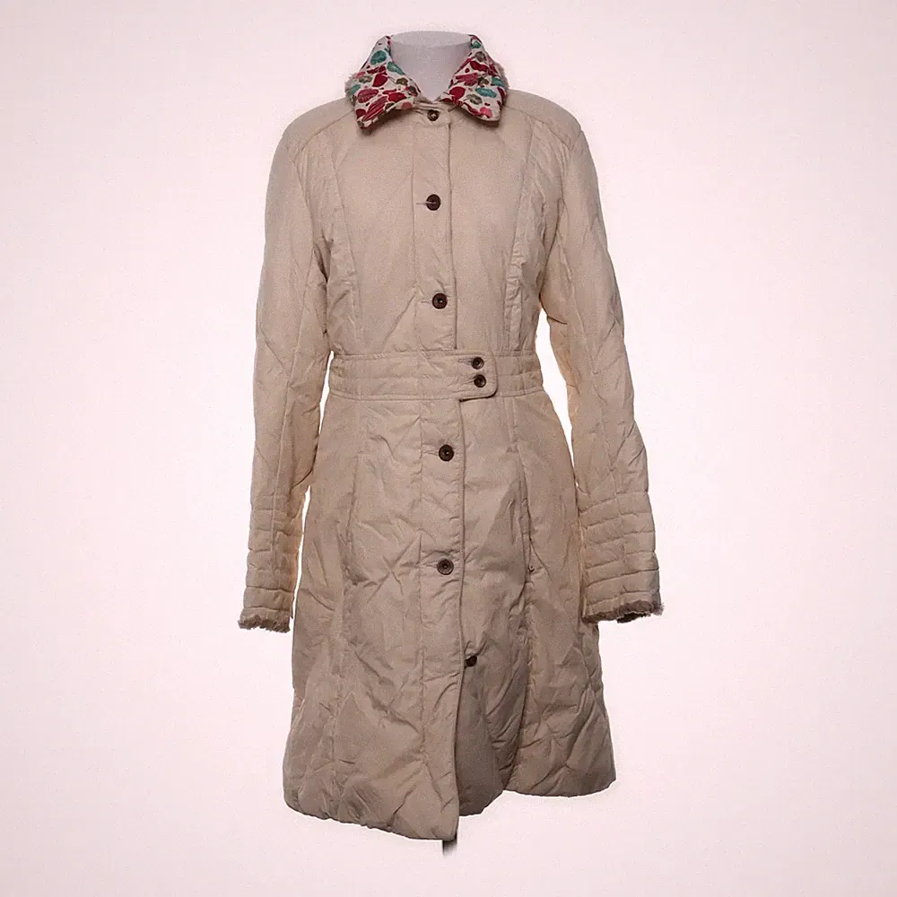 Tommy Hilfiger Denim, Daunenmantel, Damen, Größe: L, Beige/Mehrfarbig #56K
