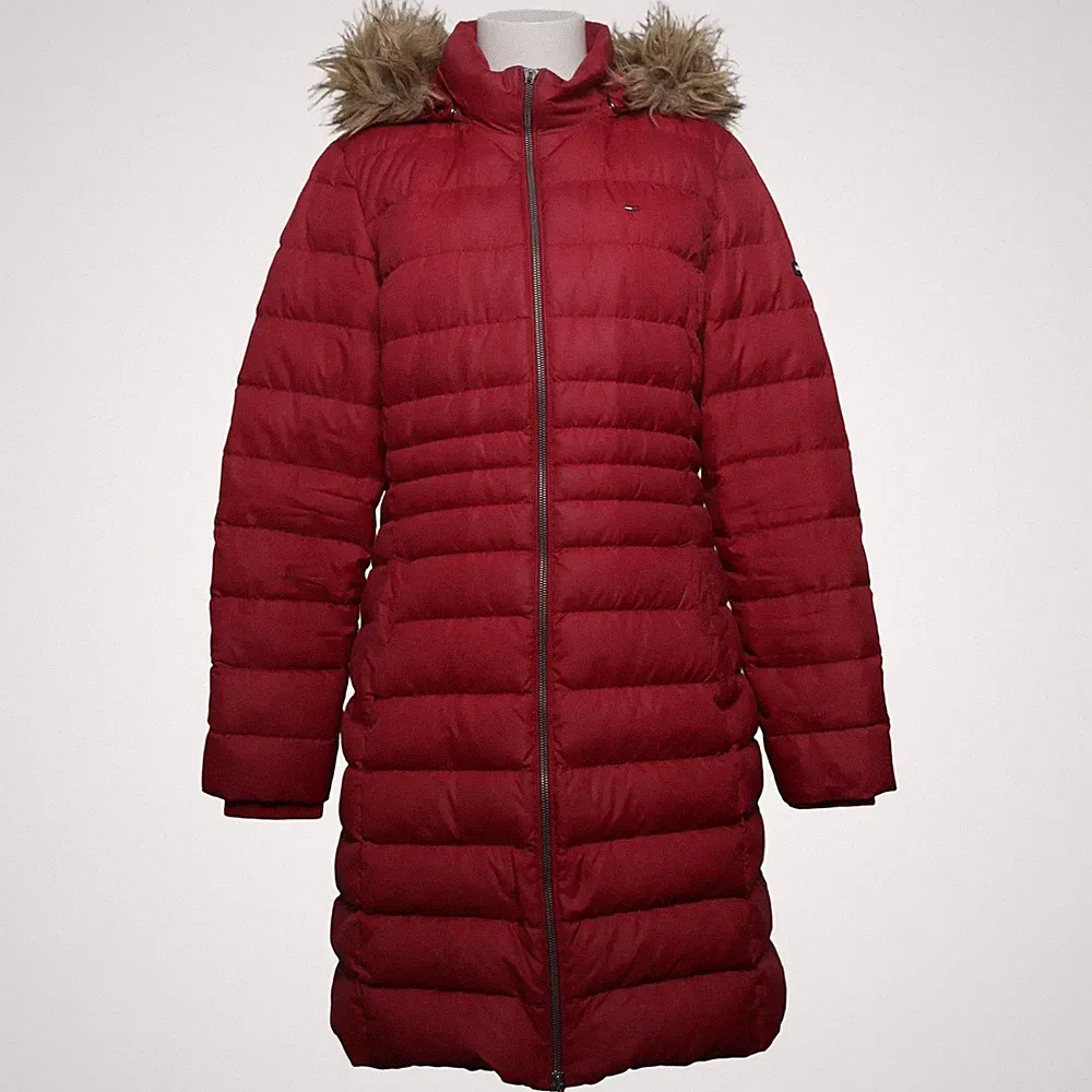 Tommy Hilfiger Denim, Daunenmantel, Damen, Größe: XL, Rot #rw6