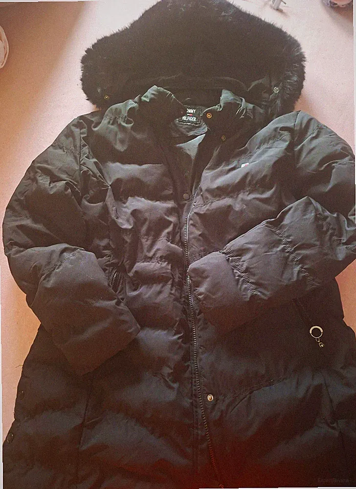 tommy hilfiger daunenmantel schwarz