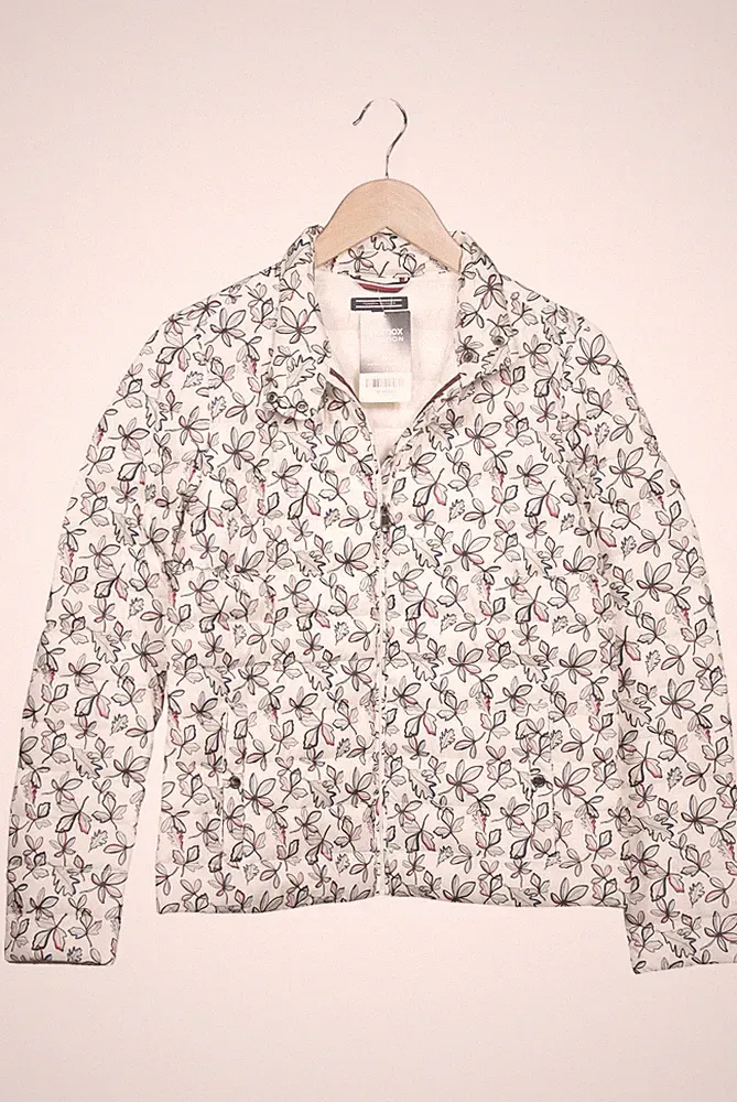 Tommy Hilfiger Jacke Damen Anorak Jacket Kurzmantel Gr. M Daunen Cre... #dmvk58s