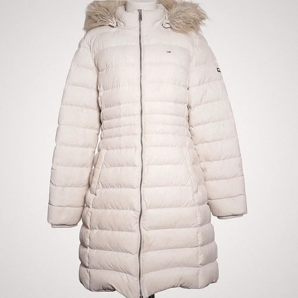 Tommy Hilfiger Jeans, Daunenmantel, Damen, Größe: XL, Beige #czZ