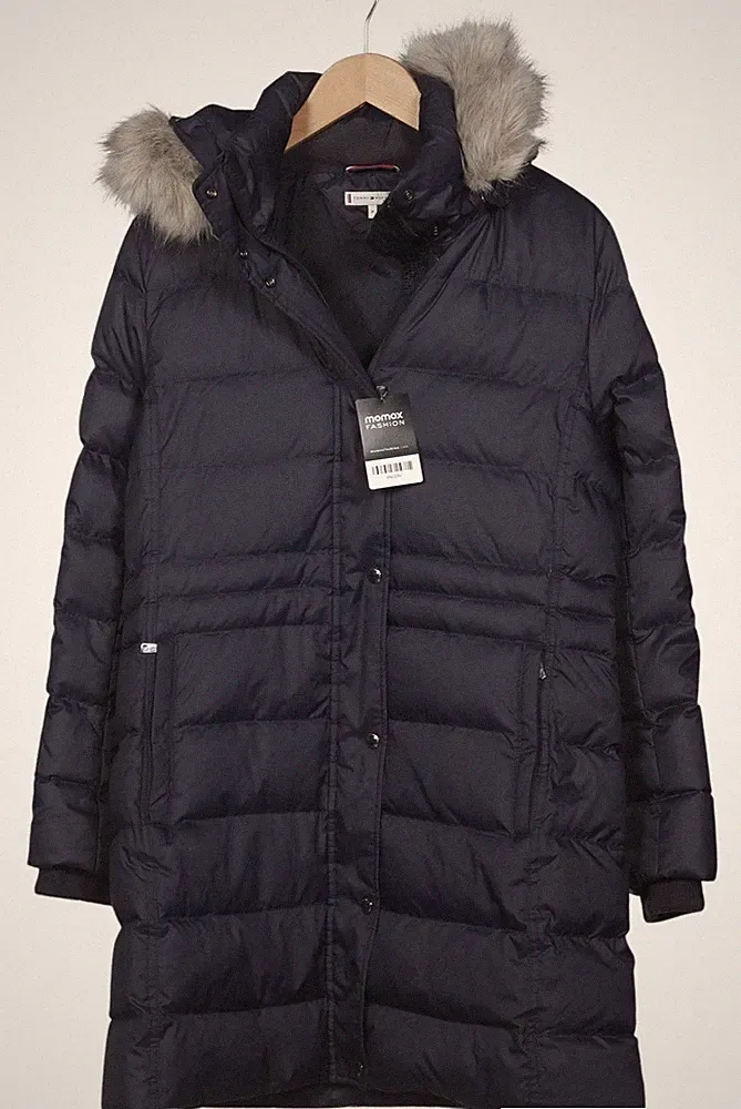 Tommy Hilfiger Mantel Damen Jacke Parka Gr. EU 40 Daunen Marineblau #vfw3j9v