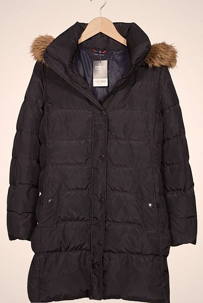 Tommy Hilfiger Mantel Damen Jacke Parka Gr. M Daunen Schwarz #etwg4px
