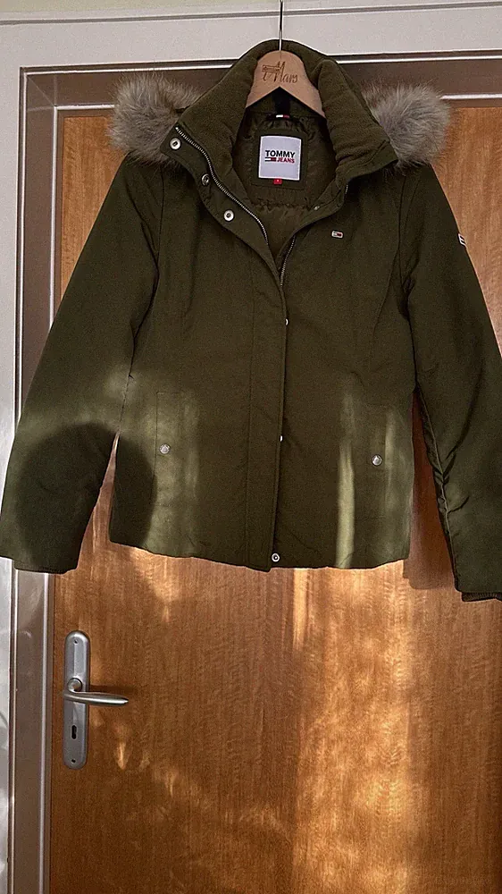 Tommy Hilfiger Mantel Damen Jacke Parka Gr. S, Gr. 36 Daunen Marineblau Mantel