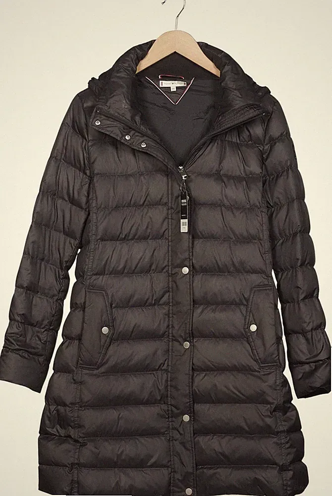 Tommy Hilfiger Mantel Damen Jacke Parka Gr. XXL Daunen Schwarz #qkwm4ph