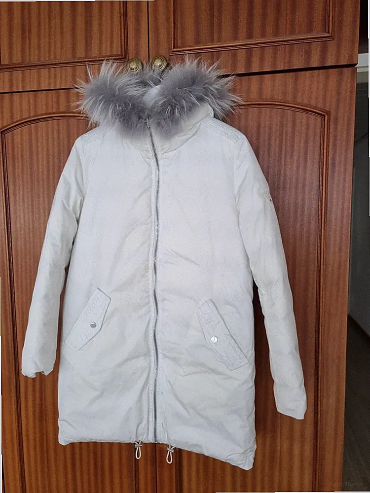 TOMMY HILFIGER - Wendemantel - Weiß , Grau - Daunen - Gr. S - VK 379 Euro