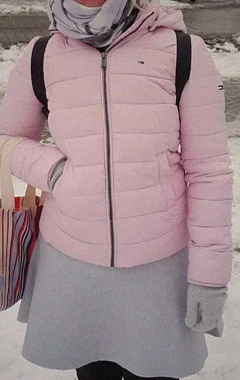 tommy hilfiger wintermantel damen rosa s