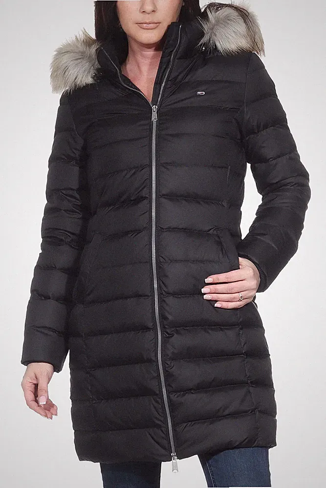 Tommy Jeans Damen Winter Jacke Mantel Hooded Down Winterjacke Daunenmantel Coat