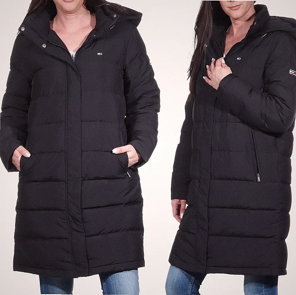 Tommy Jeans Damen Wintermantel Parka Long Puffer Down Coat Daunenjacke Jacke