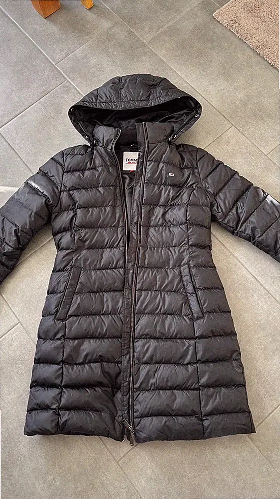 Tommy Jeans Daunen Mantel Steppmantel Schwarz
