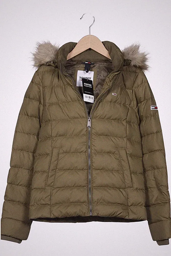Tommy Jeans Jacke Damen Anorak Jacket Kurzmantel Gr. 2XS Daunen Grün #2amjtba