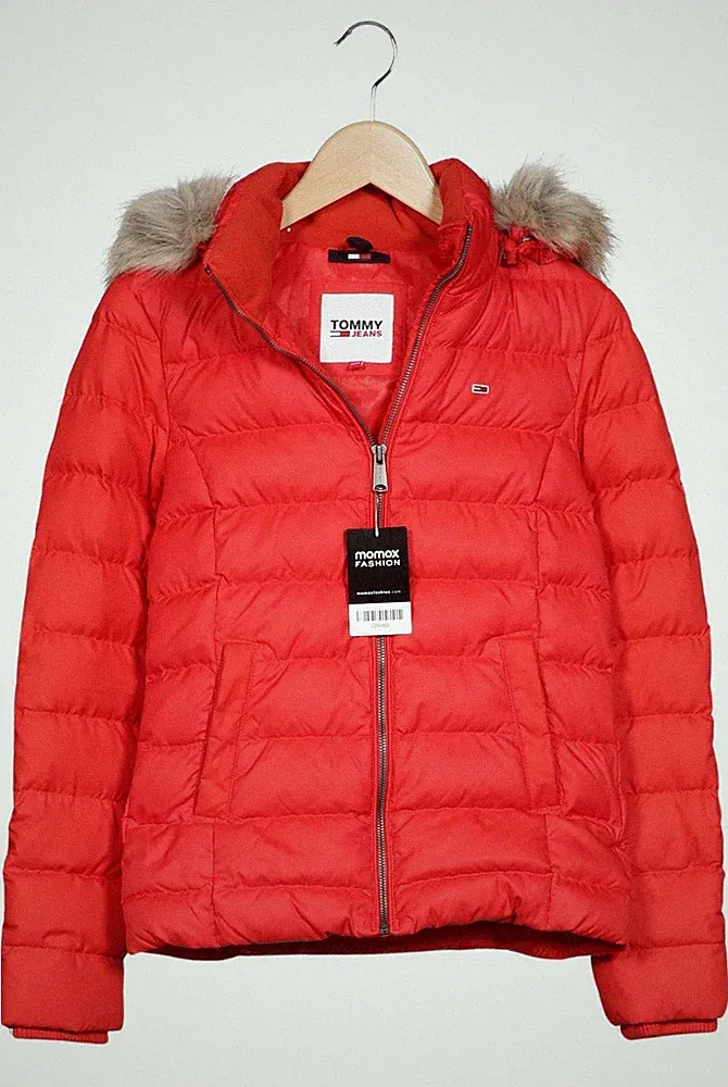 Tommy Jeans Jacke Damen Anorak Jacket Kurzmantel Gr. 2XS Daunen Rot #c20n80i