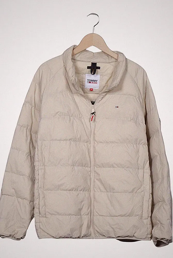 Tommy Jeans Jacke Damen Anorak Jacket Kurzmantel Gr. 3XL Daunen Beige #po8clrt