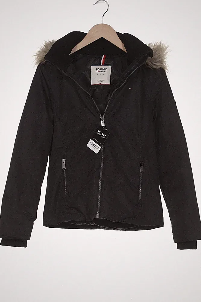 Tommy Jeans Jacke Damen Anorak Jacket Kurzmantel Gr. S Daunen Schwarz #c49pfv5